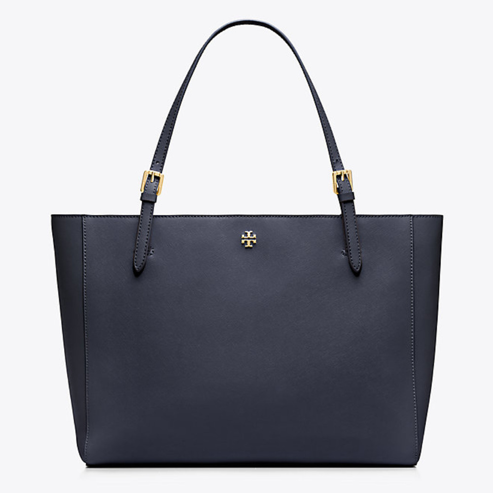 Tory Burch SMALL Black York Buckle Tote Bag Purse